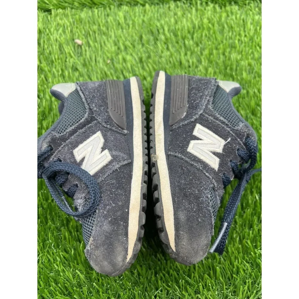 New Balance Shoes Baby Size 5C Classic 574 Style Retro Black Royal Blue KL574NSI